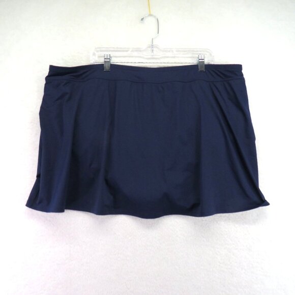 Lands End Swim Skirt Womens Size 24W Navy Blue Swimsuit Bottom Builti-in Brief - Picture 4 of 5